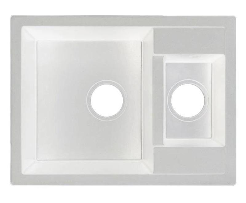 GraniteMy Smart extra plytký 1,5 žulový nadstavbový biely drez 58x44cm 1208967418