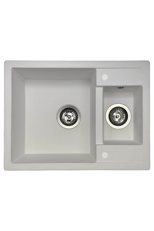 GraniteMy Smart extra plytký 1,5 žulový nadstavbový biely drez 58x44cm 1208967418