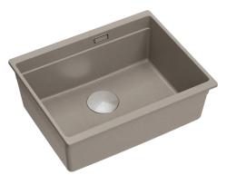 Quadri Newport II žulový podstavný taupe drez 560x450mm s nerezovou zátkou a odtokovým viečkom 1208967453