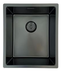 Pure.Sink Prestige drez PVD gun metal 34x40 cm 10mm polomer spodná montáž, rovná montáž a vrchná montáž PPG3440-61