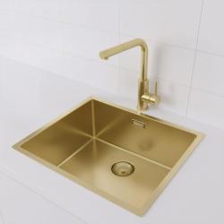 Pure.Sink Prestige drez 50x40 cm PVD Zlatý, polomer 10 mm, montáž pod pult, zapustený a na povrch PPG5040-60