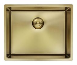 Pure.Sink Prestige drez 50x40 cm PVD Zlatý, polomer 10 mm, montáž pod pult, zapustený a na povrch PPG5040-60