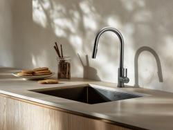 Pure.Sink Prestige drez 50x40 cm PVD Gun Metal 10 mm rádius spodná montáž, plochá montáž a vrchná montáž PPG5040-61.