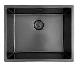 Pure.Sink Prestige drez 50x40 cm PVD Gun Metal 10 mm rádius spodná montáž, plochá montáž a vrchná montáž PPG5040-61.