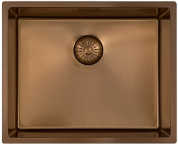 Pure.Sink Prestige drez 50x40 cm PVD meď 10 mm rádius spodná montáž, rovná montáž a vrchná montáž PPG5040-62