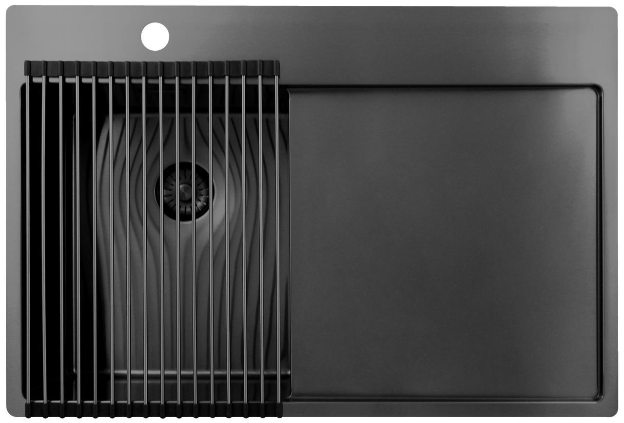 Pure.Sink Prestige rolovacia podložka do drezu Gun Metal PPGRM40-61