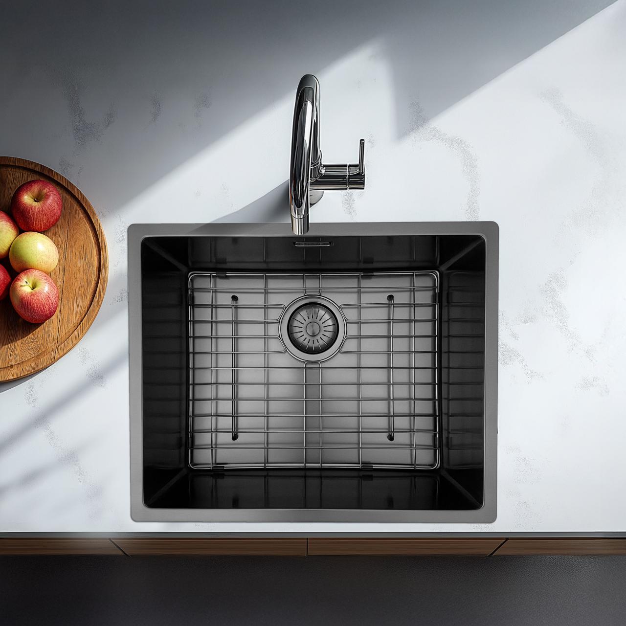 Pure.Sink Prestige spodný rošt 50 Gun Metal PPGGD50-61