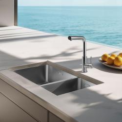 Pure.Sink Elite Steel Spark-S kuchynská batéria z nehrdzavejúcej ocele s výsuvným výtokom PS8041-02