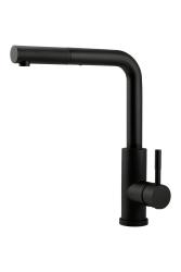 Pure.Sink Elite Steel Spark-S kuchynská batéria matná čierna s výsuvným výtokom PS8041-10