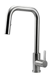 Pure.Sink Elite Steel Crystal-S kuchynská batéria z Nerezovej Ocele s výsuvnou hubicou PS8050-02