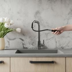 Pure.Sink Elite Steel Crystal-S kuchynská batéria PVD Gun metal s vytiahnuteľnou výpusťou PS8050-61