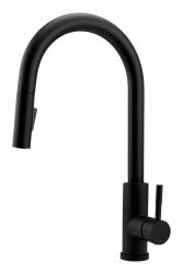 Pure.Sink Elite Steel Stream-S kuchynská batéria matná čierna s výsuvnou výpustou PS8045-10