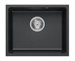 Quadri Elston Antracitový Žulový Podstavný Drez 420x335mm s Nerezovou Zátkou 1208967660
