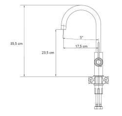 Quadri Lancaster Kuchynská batéria PVD meď s otočným výtokom 1208967684