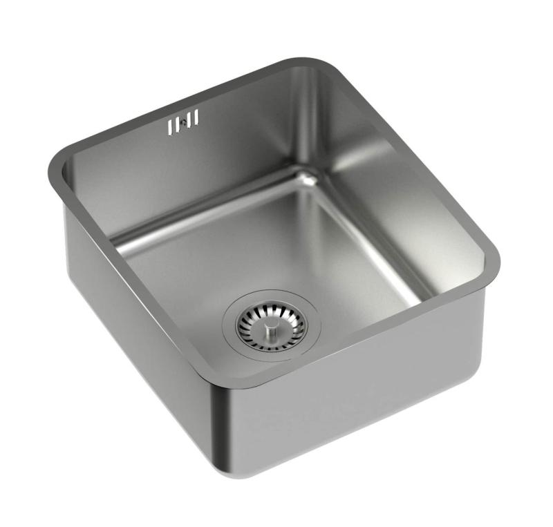 Aquadesign Oxford Nerezový Drez 35x40cm Podstavba s Nerezovým Zátkou - 1208967761