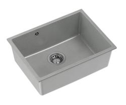 Quadri Elston Sivý Žulový Podstavný Drez 495x360mm s Nerezovou Zátkou 1208967773