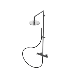 Waterevolution Flow termostatická sprchová kombinácia s dažďovou hlavicou PVD Gun Metal 250mm T141TNR25GME