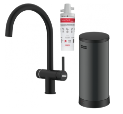 Franke Maris waterhub 7L boiler 3-1 met Touch elektronische kokend water kraan mat zwart met waterhub mengset 1208967855
