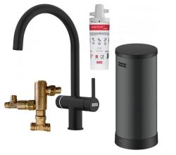Franke Maris waterhub 7L boiler 3-1 met Touch elektronische kokend water kraan mat zwart met waterhub mengset 1208967855