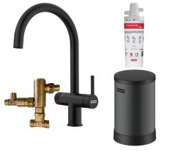 Franke Maris water hub 4L bojler 3-v-1 s Twist mechanickým kohútikom na vriacu vodu matná čierna s vodovodnou súpravou 1208967861