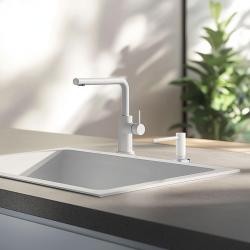 Franke Active vstavaný kuchynský dávkovač mydla granit Polar White biela 112.0633.079