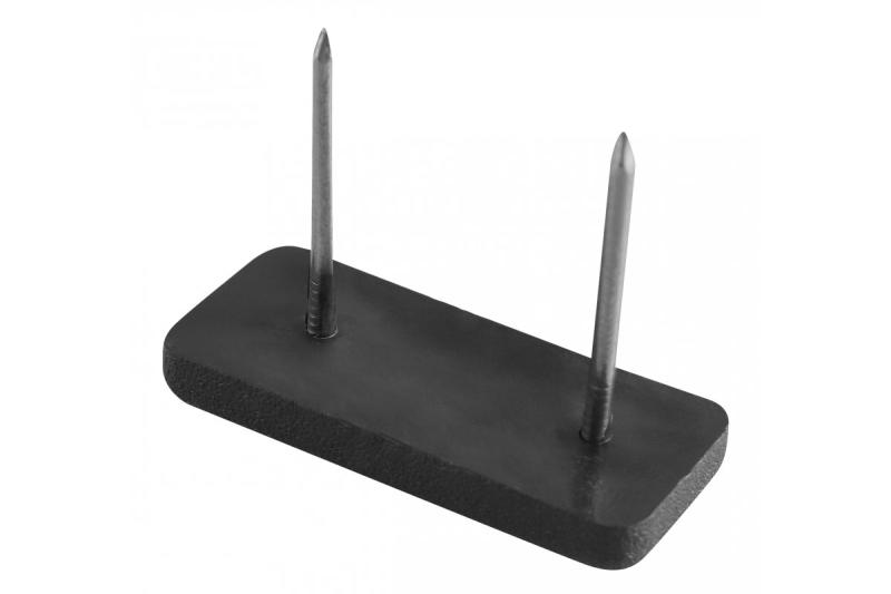 Dvojitá hlava so zápalkou 1,4 mm, obdĺžniková 33,8 mm x 14,8 mm, čierna (1 bal.=500 ks.)