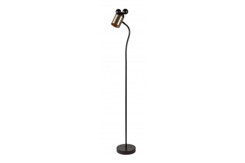 Podlahová lampa MOUSE, 0086, max. 250V, 50/60Hz, 1*E27, max.25 W, IP20, priemer 8 cm, čierna/zlatá