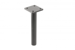 Noha na nábytok GTV RONDA SIMPLE, konsolová, H=180 mm, fi25 mm, oceľ, matná čierna