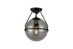 Stropná lampa DROP, 7165, AC220-240V, 50/60Hz, 1*E27, max.25W, priemer 21 cm, čierna