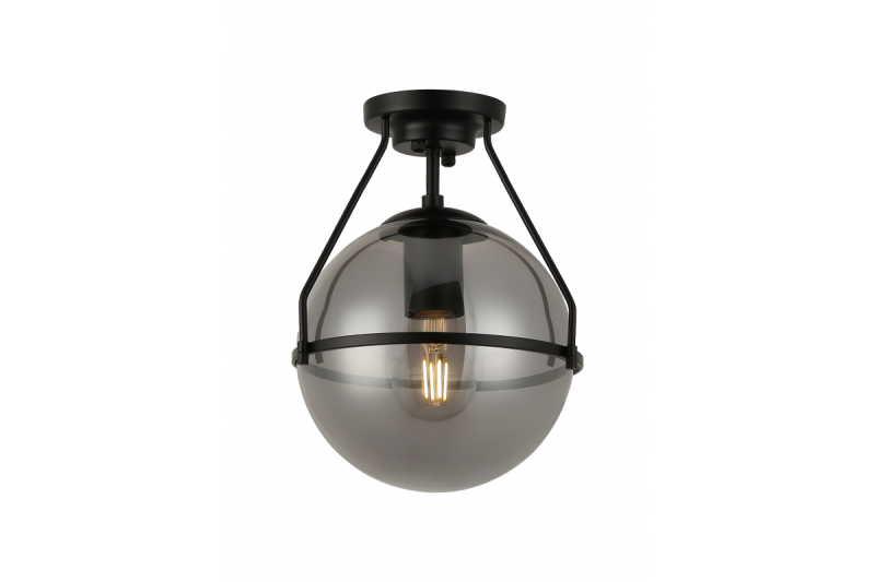 Stropná lampa DROP, 7165, AC220-240V, 50/60Hz, 1*E27, max.25W, priemer 21 cm, čierna