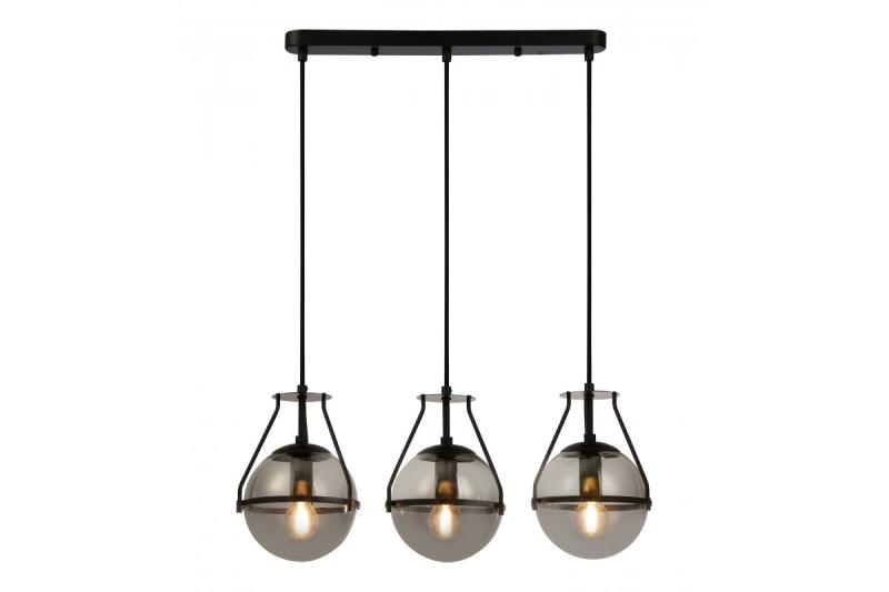 Stropná lampa DROP 3, 7134, AC220-240V, 50/60Hz, 3*E27, max.25W, dĺžka 68 cm, čierna