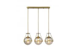 Stropná lampa DROP 3, 6335, AC220-240V, 50/60Hz, 3*E27, max.25W, dĺžka 68 cm, zlato