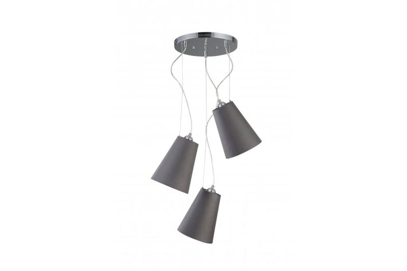 Stropná lampa KASEL 3, 6229, AC220-240V, 50/60Hz, 3*E27, max.40W, priem. 46 cm, sivá