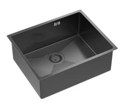 Aquadesign Zara Drez Gun Metal 54x44cm Zabudovanie, Vložné a Nadzemné s Gun Metal Zátkou - 1208969511
