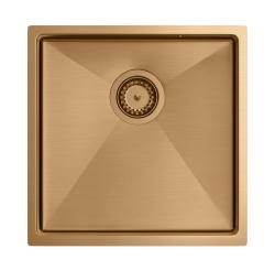 Aquadesign Zara Drez Meď 44x44 cm Podmontáž, Rovná montáž a Nadmontáž s Medenou Zátkou - 1208969515