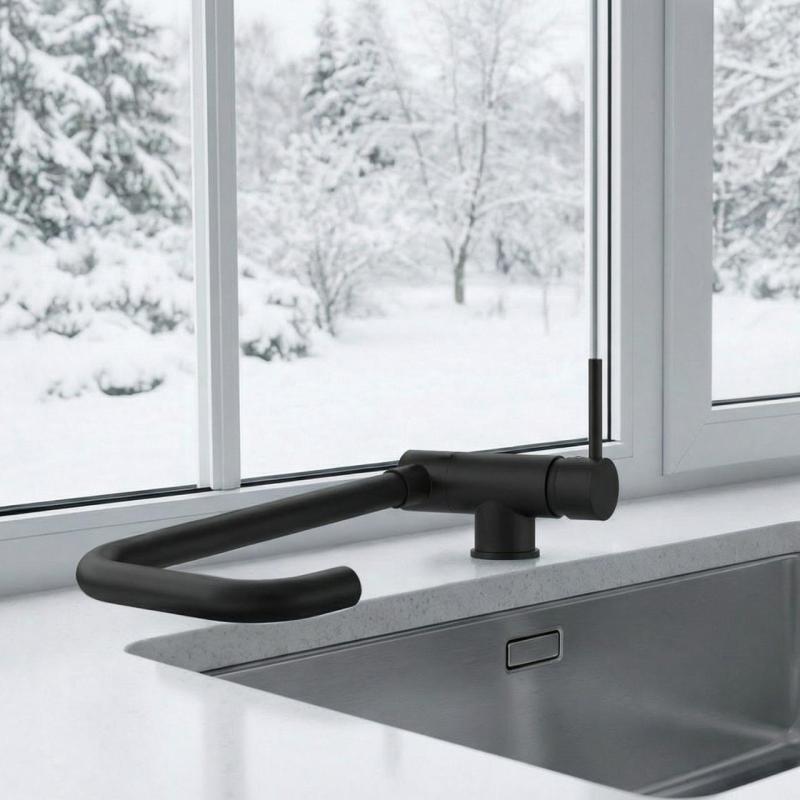 Graniteland Serenity sklopné okno Kuchynská zmiešavacia batéria Čierna 1208969533
