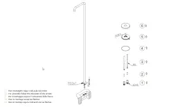 Waterevolution Flow pool shower column single cold water light gold brushed T145WGE