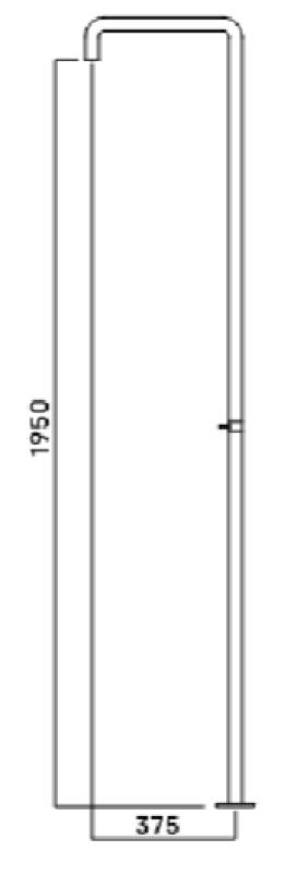 Waterevolution Flow shower column with mixing valve gun metal T146GME