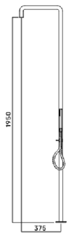 Waterevolution Flow sprchový stĺp s miešacím kohútikom a ručnou sprchou Meď T147CPE