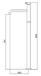 Waterevolution Flow voľne stojaca vaňová batéria meď T134CPE
