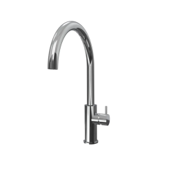 Waterevolution Flow kuchynská batéria s otočným okrúhlym výtokom chróm T158U01.