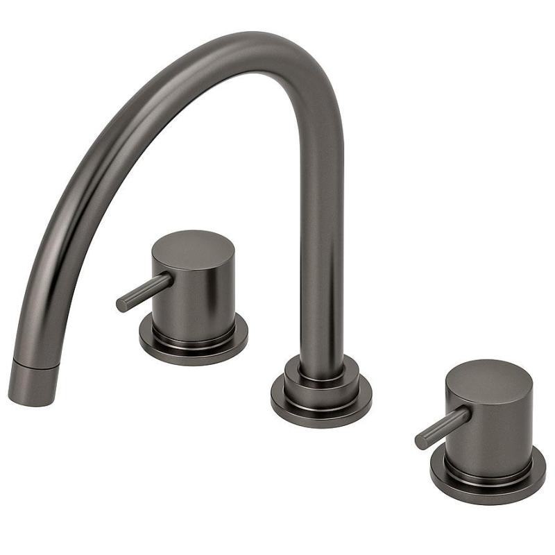Waterevolution Flow 3-otvorová kuchynská batéria s otočným výtokom a pripojením na filtrovanú vodu, gun metal T152UGME.