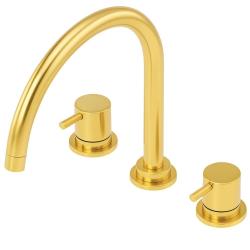 Waterevolution Flow 3-otvorová kuchynská batéria s otočným výtokom a pripojením na filtrovanú vodu, svetlo zlatá T152UWGE.