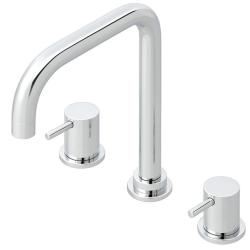 Waterevolution Flow 3-otvorová nástenná kuchynská batéria s otočným výtokom a pripojením na filtrovanú vodu chróm T152H01