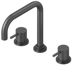 Waterevolution Flow 3-otvorová kuchynská batéria s otočným výtokom a pripojením na filtrovanú vodu, povrchová úprava gun metal T152HGME.
