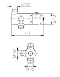 PB Accessoire Kotel Termostatický Zmiešavací Ventil 1208969799