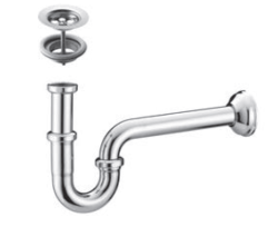 PB Unix P sifón z kovovej rúrky vrátane 1 1/4" odtokového sitka Bronz, tmavý 1208969826
