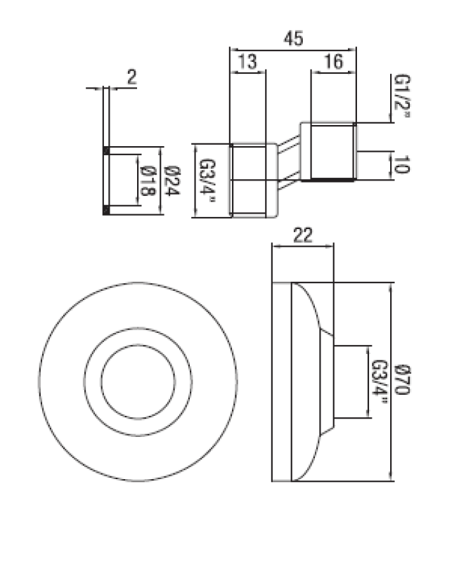 PB S-spojka medená 10 mm Klasická excentrická 1/2” x 3/4” 1208969848