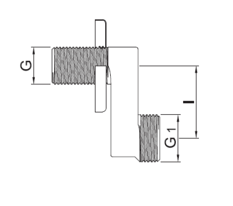 PB S-spojka chróm Nastaviteľná 60 mm Excentrická G 1/2” G1 3/4” 1208969850