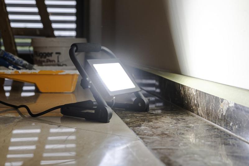 NELI Prenosný reflektor, LED, 50W, 4500lm, 6400K, AC220-240V, IP65, 1,5m kábel